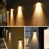 Solar Courtyard Lighting Fence Light, Outdoor Wall Washer Waterproof Large Capacity Battery Lights Lamp, Garden Street Balcony Yard Stairs Decor