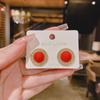 Silver Needle French Design Sense Disc Pearl Stud Earrings Women's Xiaoxiang Cold Wind Earrings Ear Jewelry
