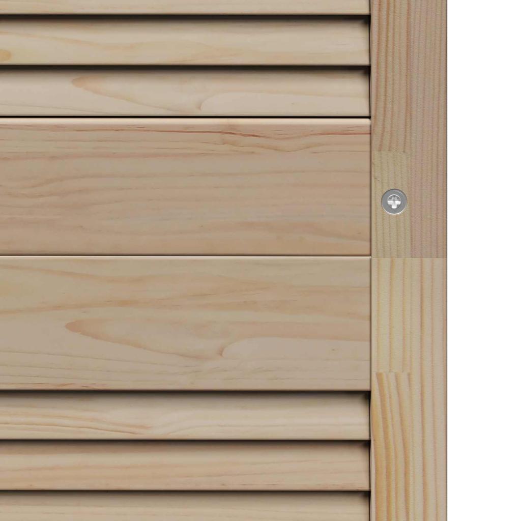 Cabinet Door Set 4 pcs Natural Finish 170 x 2.1 x 39.5 cm Solid Pine Wood