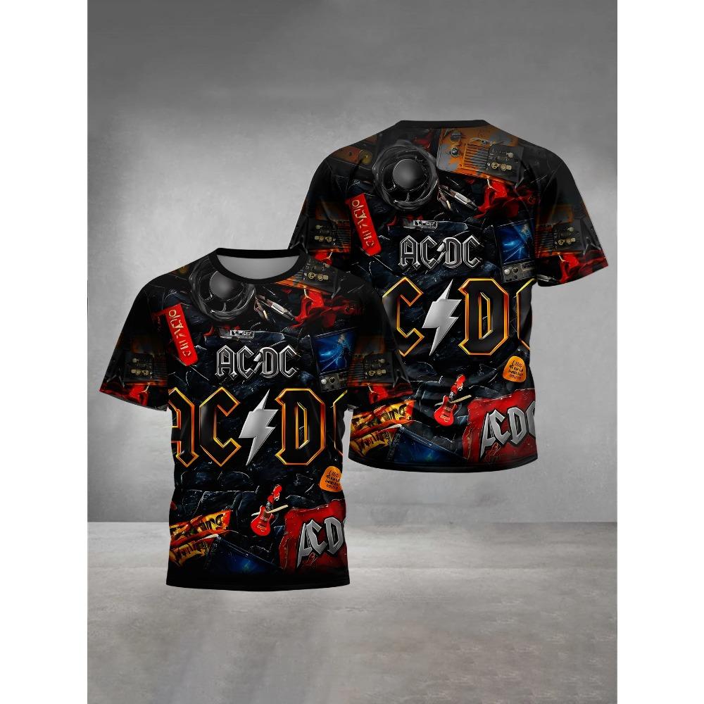 3D Tisk Oblečení Pánské Outdoorové Oblečení pro Rockovou Kapelu A-ACDC
