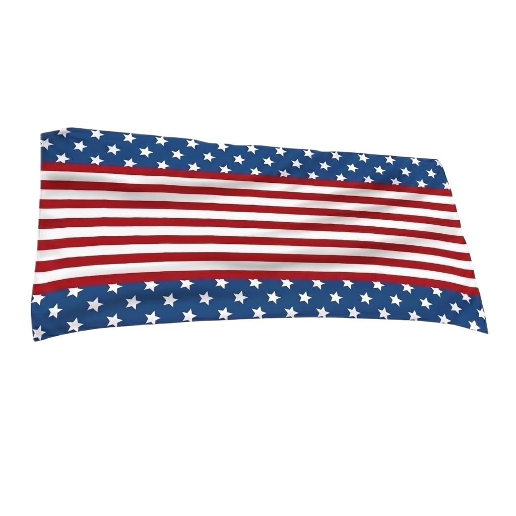 American Holiday Themed Bath Towel Microfiber Fabric Portable Towel For Beach Travel And Bath Use