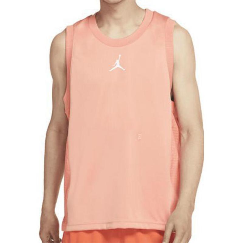 Jordan Tank Tops Men's Orange Crew Neck Moderate Straight Fit CZ4742-808