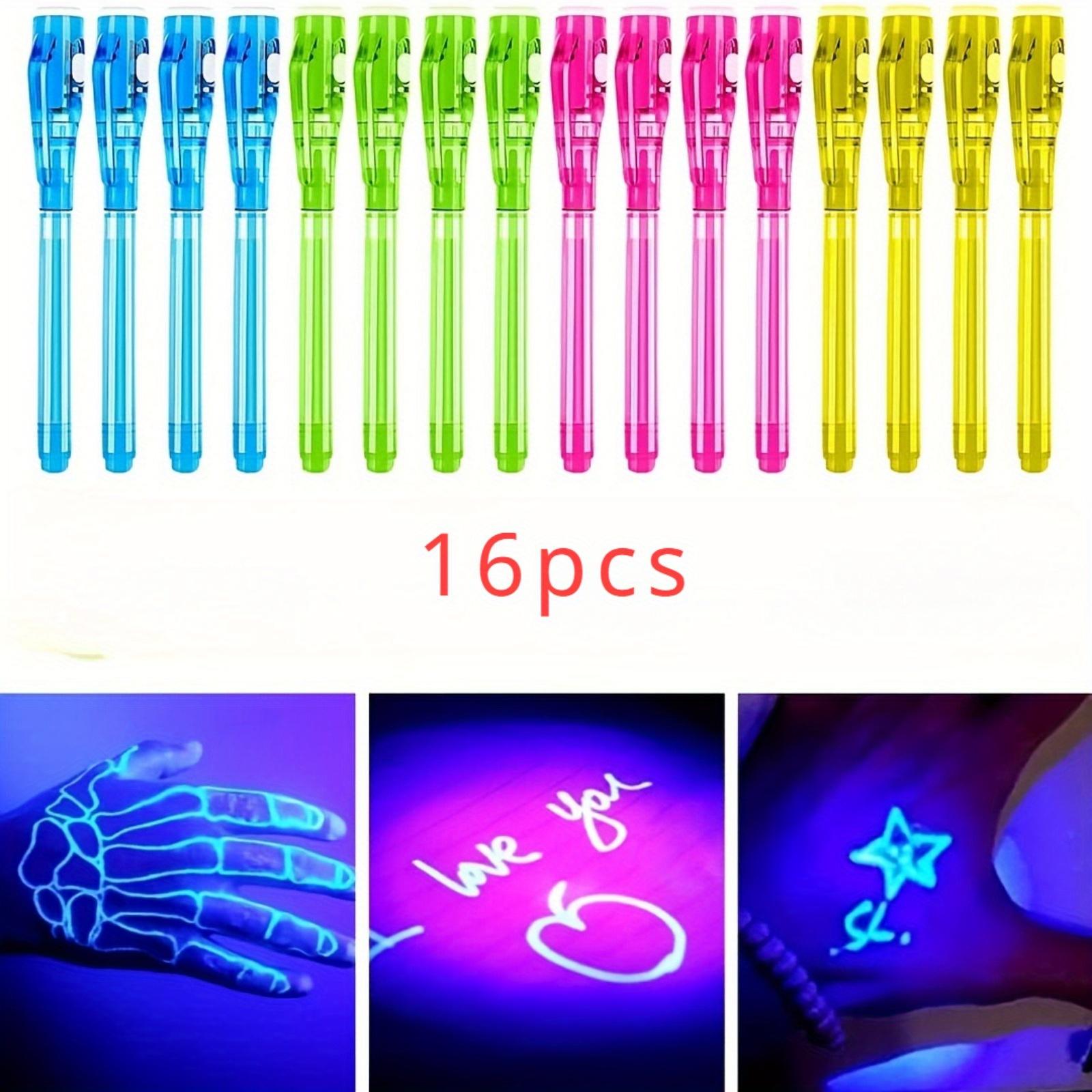 

4/16 шт., подарочная ручка, волшебная фиолетовая ручка 2 в 1, УФ-граффити, черный свет, комбинированный светильник, креативные канцелярские принадлежности, ручка с невидимыми чернилами, маркер, ручка-маркер для офиса 16pcs