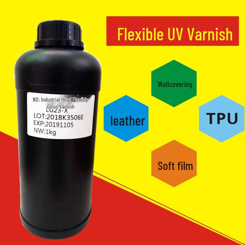 Industrial UV Varnish for Ricoh, Konica Minolta, Seiko, Toshiba, and Epson Printheads