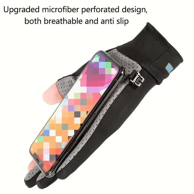 Fahrradhandschuhe Anti-Rutsch Atmungsaktiv Herren Damen Dünn Eis Seide Sonnenschutz Vollfingerhandschuhe Outdoor Sport Fahren Angeln Handschuhe