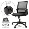 Ruedas de plástico para silla de 2 pulgadas, 1 unidad o 5 unidades, para muebles de escritorio, sillas de oficina, escritorios de computadora, pisos de madera y alfombras, con freno.