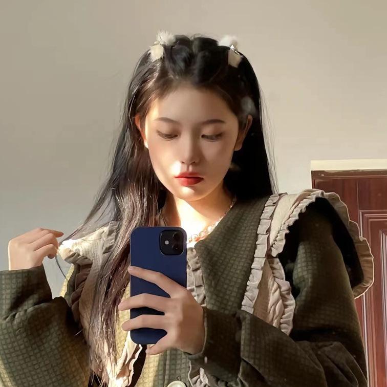 Korean Mink Fur Pom-Pom Hair Clip: Fluffy, Sweet & Cute Princess Hairstyle Claw for High Ponytail and Bangs