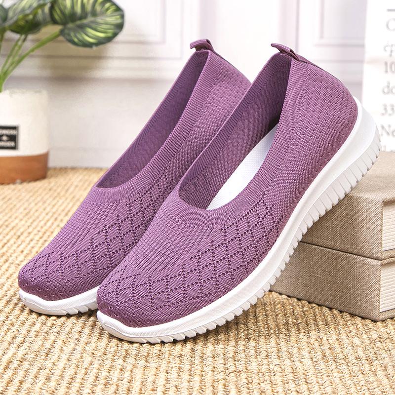 Chaussures de Sport Décontractées Confortables à Semelle Souple pour Femmes Âgées - Nouveau Style Grande Taille Chaussures en Tissu Vieux Pékin