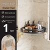 Punch-Free Wall-Mounted Bathroom Corner Shelf: Multi-functional Triangle Storage Rack