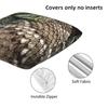 Snake, Coiled Diamondback Rattlesnake 2 Pcs Square Pillowcase Pillow Cover Cushion Zip Decorative Comfort Throw Pillow For Home