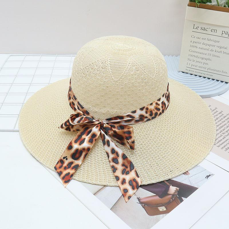 Straw Straw Hat Women's Big Eaves Beach Hat Summer Shading Sun Hat Outdoor Travel Seaside Spring and Autumn Versatile