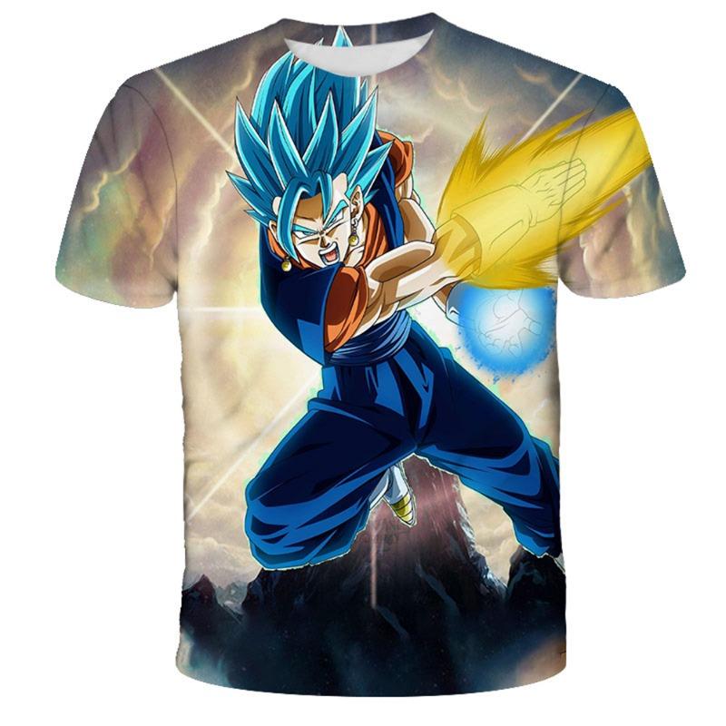 Japanese Anime Dragon Ball Z Printed Super Future Trunks Super Saiyan God Epic T-Shirt Fashion Kids Adults Cosplay Tops Clothing