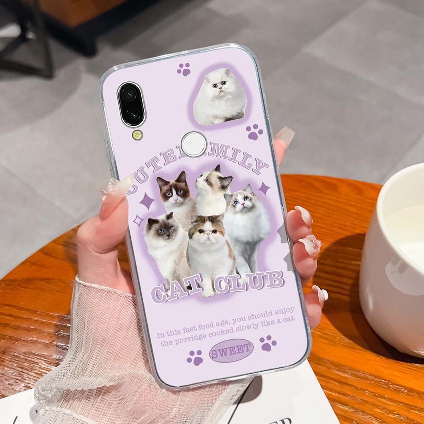 Für Xiaomi Redmi 7 7A 8 9C 9T 10A Mode Buchstaben Handytaschen Ultradünne Transparente TPU Staubdichte Schutz Weiche Rückseite Für Xiaomi Handyhülle