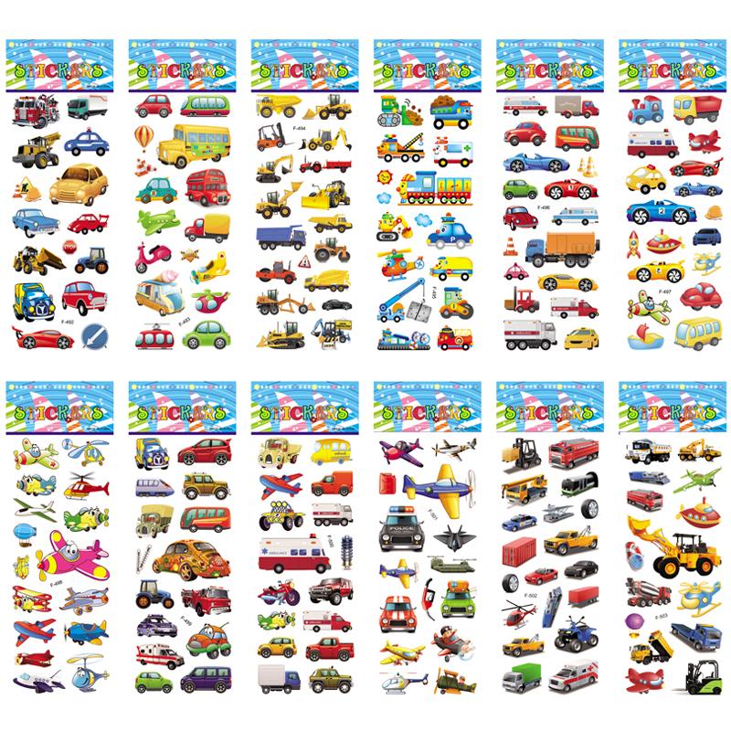 12 Sheets/Pack Kids Stickers Toy Creative Cute Seabed Animals Fishes PVC Sticker for DIY Scrapbooking Diary Phone Stickers