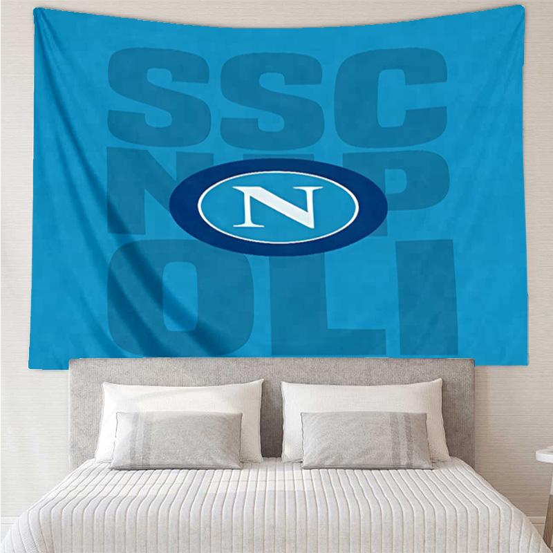 NAPOLI LOGO Tapestry for Bedroom Aesthetic Classroom Tapestries Wall Hanging for Living Room Dorm Office,Ideal Creative Gift