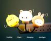 USB Night Light LED Cute Cartoon Night Lamp Bear Chick Kitten for Baby Kid Bedroom Decoration Bedside Lamp