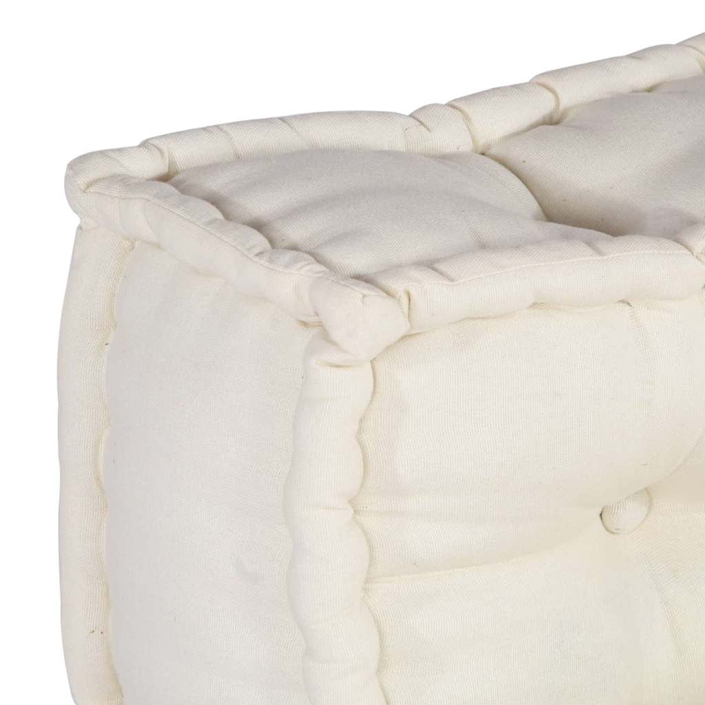 Modular Sofa Set 4 pcs Cream Fabric