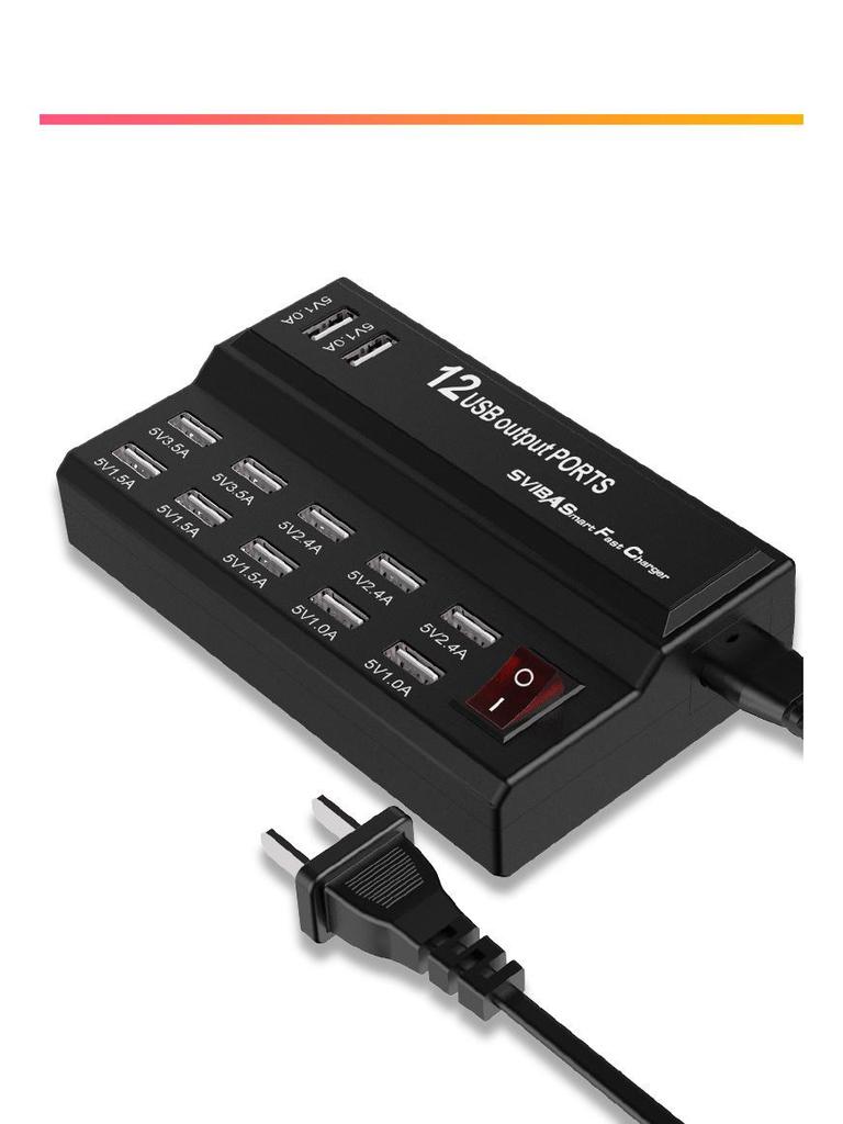 Multi-port USB Charger 5V 2A Fast Charge for Huawei, Apple, Xiaomi Phones
