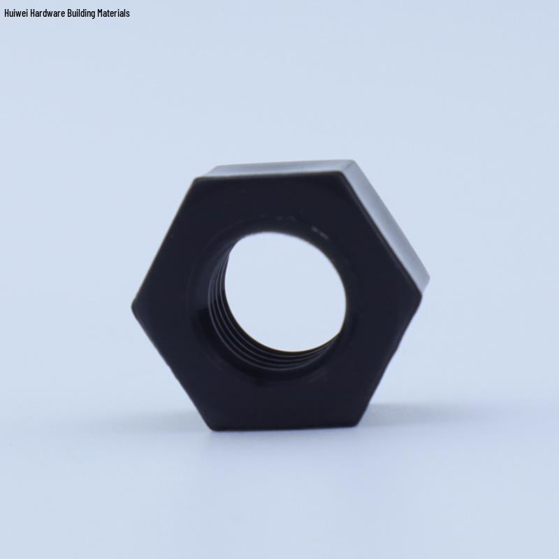 Black and White Nylon Hex Nut & Screw Cap, Sizes M2-M12