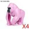MOC Zwierzęta Zoo Klocki Słonie Tygrysy Słonie Małpy Łosie Niedźwiedzie Owce Wielbłąd Koń Krokodyl Lampart Mini Klocki DIY T11
