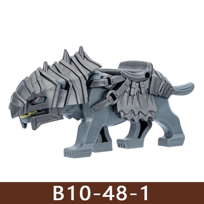 Medieval Castle Soldier Figures Building Blocks Knight Orc Warrior Dragon Wolf Animals Battle Flags Accessories Bricks Toys Boys
