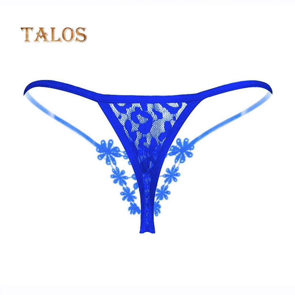 Sexy See Through Women Flower Pattern Hollow Design Low Rise Briefs Breathable Underwear T-back Gift