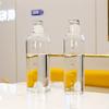 Hochwertige transparente Wasserflasche mit großer Füllskala – perfekt für Sport und Reisen