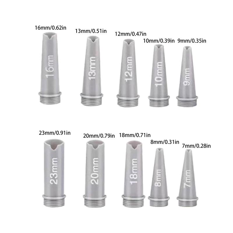 15/18Pcs Caulk Finisher Kit Glass Glue Caulking Nozzle Tips With Connection Bases Replacement For Bathroom Kitchen Doors