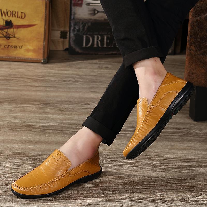 Letnie buty męskie Modne buty na co dzień Oddychające buty samochodowe dla użytkowników Modne leniwe buty Czarne mokasyny