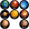 100-500 Pièces Autocollants Ronds Univers Espace Extérieur Système Solaire Terre Mars Jupiter Planète Bricolage Scellage Fête Autocollants Papeterie