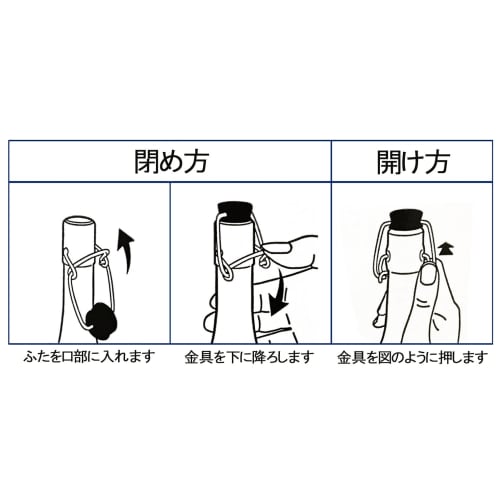 Adelia Glass Swing Stopper Bottle EG 720ml (Set of 3)