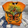 Summer Top Butterfly Series 3D Digital Printed Sports and Leisure Loose Women's Short Sleeved T-shirt