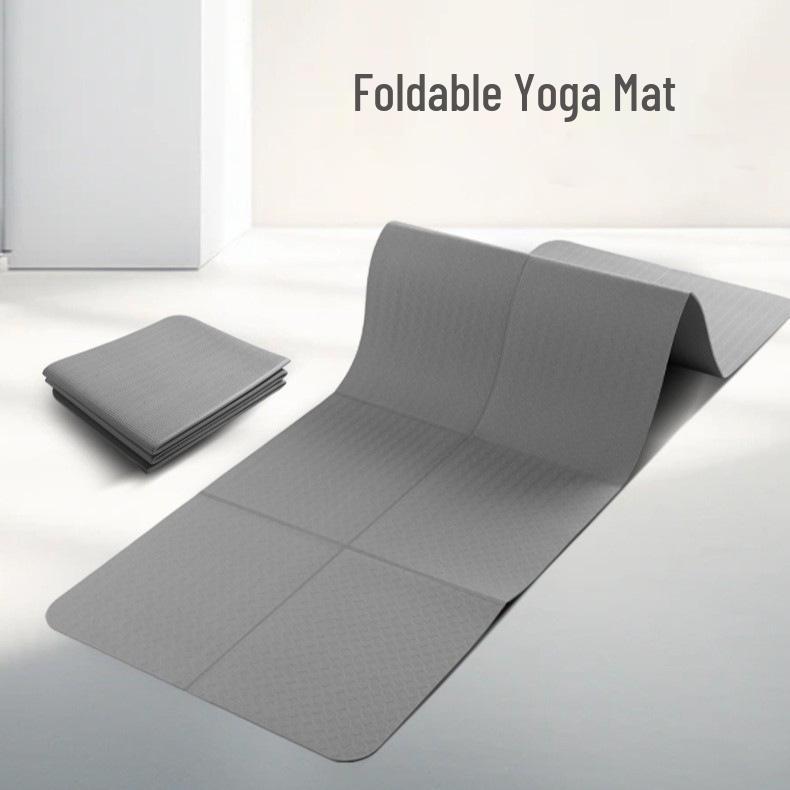 Foldable Non-Slip Yoga Mat for Beginners - Men's & Women's Fitness Mat