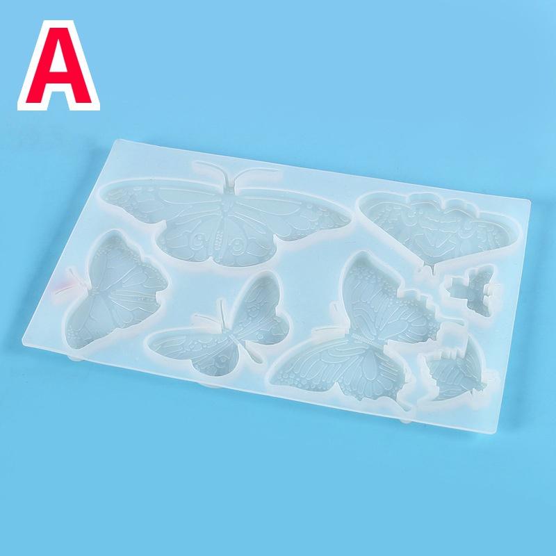 Sommerfugl Resin Silikonform Vindklokker Nøkkelring Halskjede Anheng Smykker Håndverk Støping DIY Form for Hjemmedekorasjon