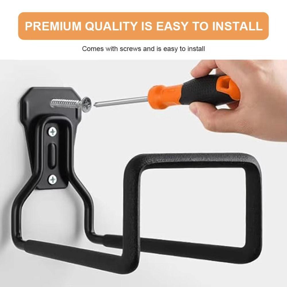 Rust-proof Water Hose Storage Rack Iron Metal Garage Wall Hooks Tool Organization