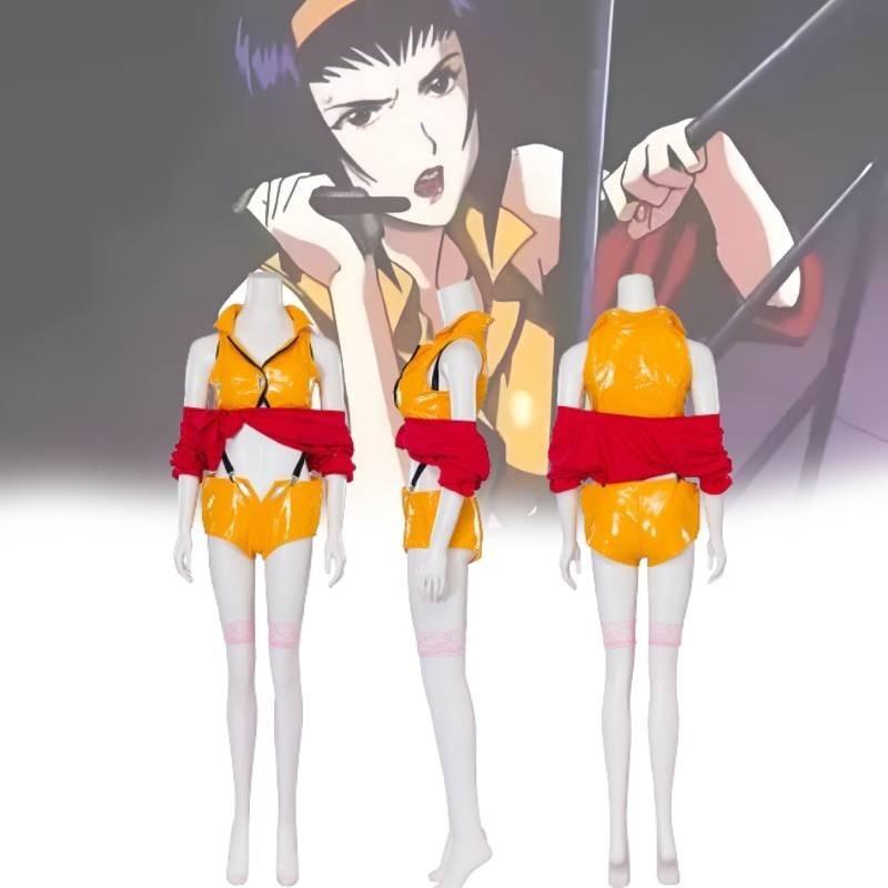 Vibrant Yellow Cowboy Bebop Cosplay Costume For Halloween And Anime Conventions