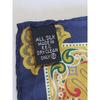 Used Reduced price luxury hand-sewn vintage silk scarf with crest and paisley pattern