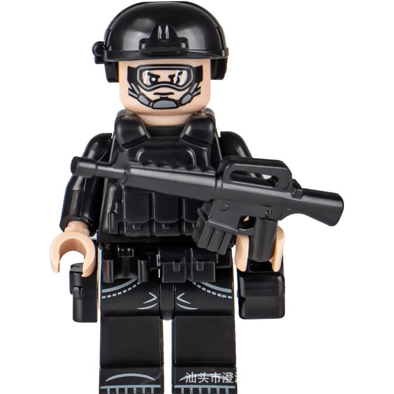Ninja Warrior Superhero Doll With Weapon Single Building Block Assembly Toy