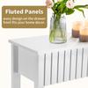 Modern Console Table with 3 Drawers and Open Storage Shelf, Entryway Table Narrow Long Sofa Table Hallway Foyer Table Behind Couch Table, White