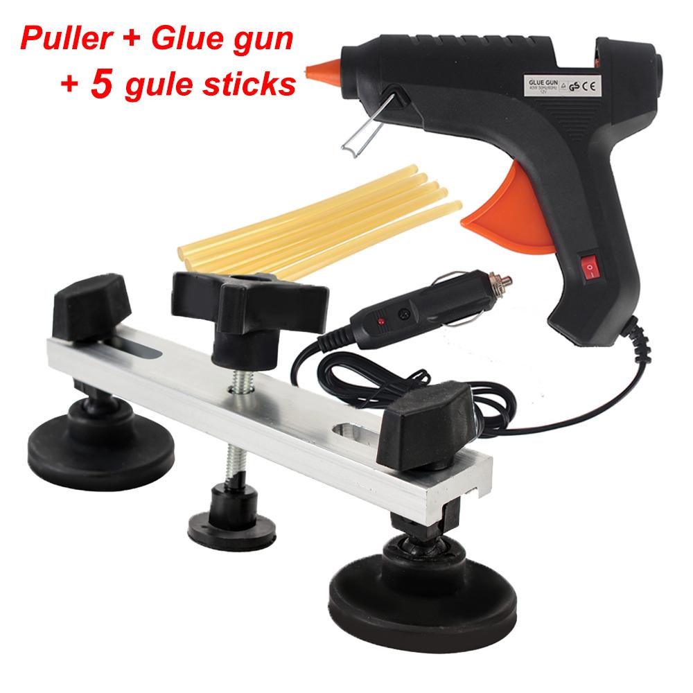 Car Dent Puller Bridge Tabs Set Paintless 12V 40W Glun Gun Sticks Repair Tools Dent Removal Auto Care Automotive Accessories