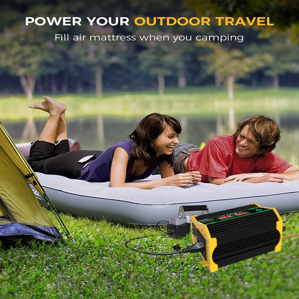 4000W DC 12V To AC 110V 220V Dual USB LCD Display Solar Inverters Portable Power Bank Car Converter Digital Power For Camping RV