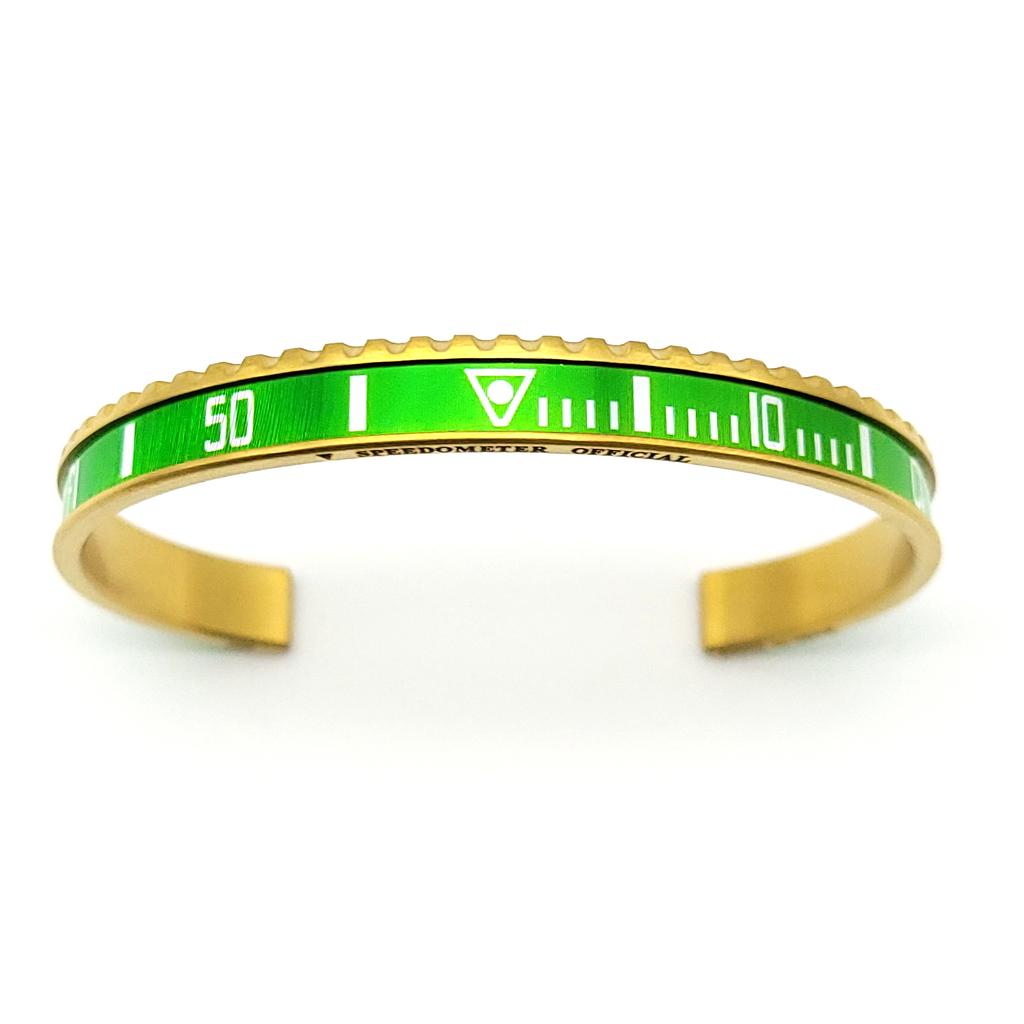 Speedometer Official [Pvd Yellow Gold Collection] Green Color