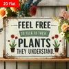 Vintage Metal Poster Plant Motivational Sign Wall Decor Set