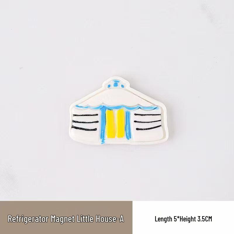 Ручная роспись Цзиндэчжэньская керамическая магнитка на холодильник - Сильный декоративный магнит