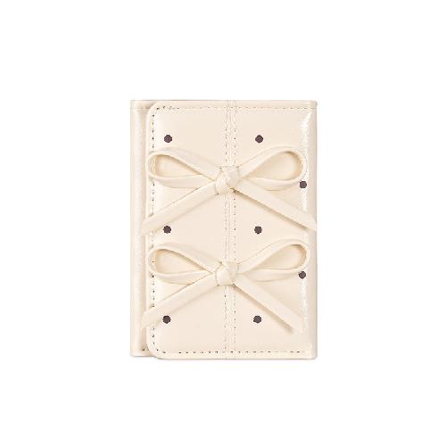 Korean Version of The New Simple and Versatile Bow Tie Zipper Buckle 20% Off Small and Exquisite Student Short Wallet Women