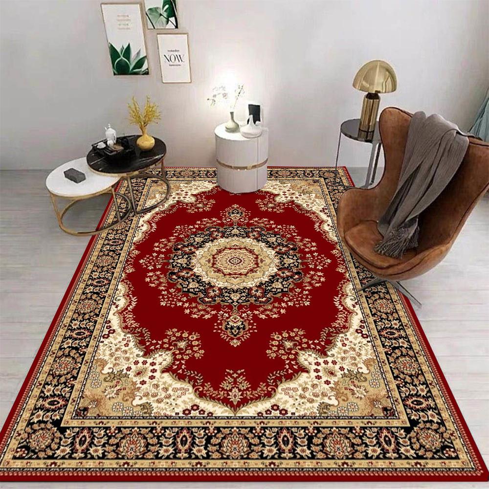 Retro Bohemian Persian Rug Anti-Slip Wear-resistant Carpet for Indoor Outdoor Living Room Bedroom Easy Clean Home Decor Classic