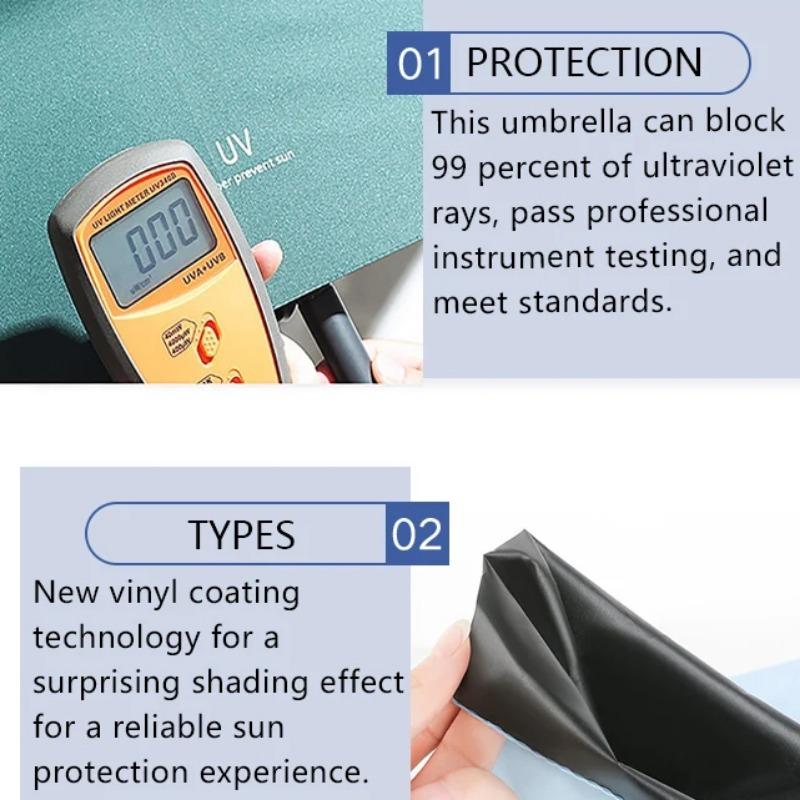 8 Ribber Reise Regn Solparaplyer Vindtett Flerfarget reiseparaply Automatisk åpning og lukking