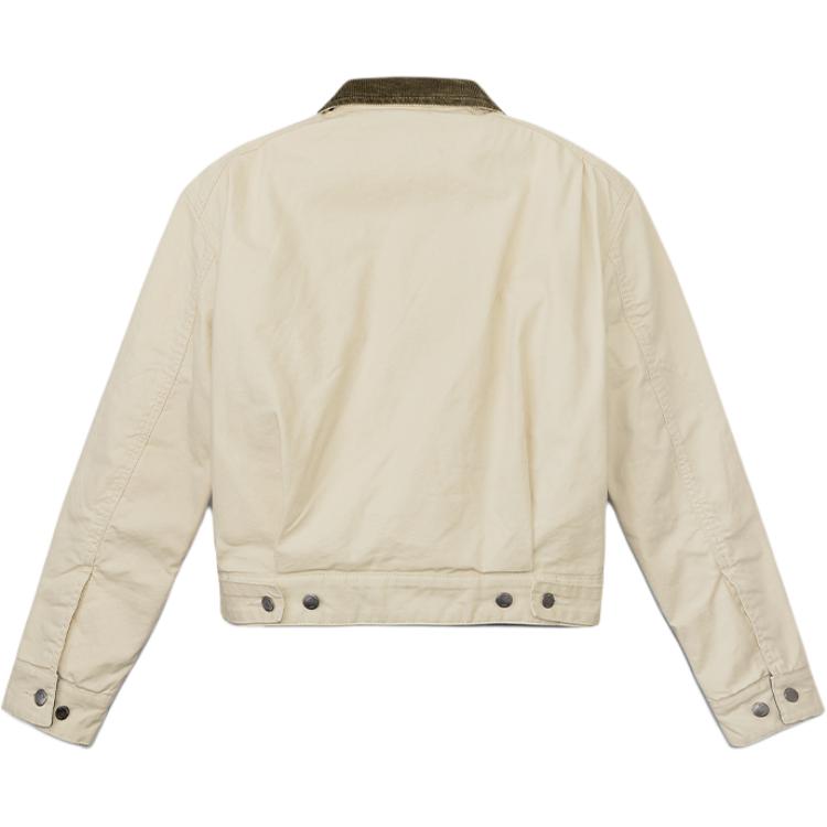 Timberland Comfortable Casual Loose Short Collar American Vintage Jacket Women Jacket Light-Brown A5ZTF-EFL