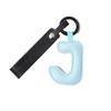 Keychain Pendant Imitation Leather Macaron Color English Letter Design Bag Charm Backpack Car Accessories