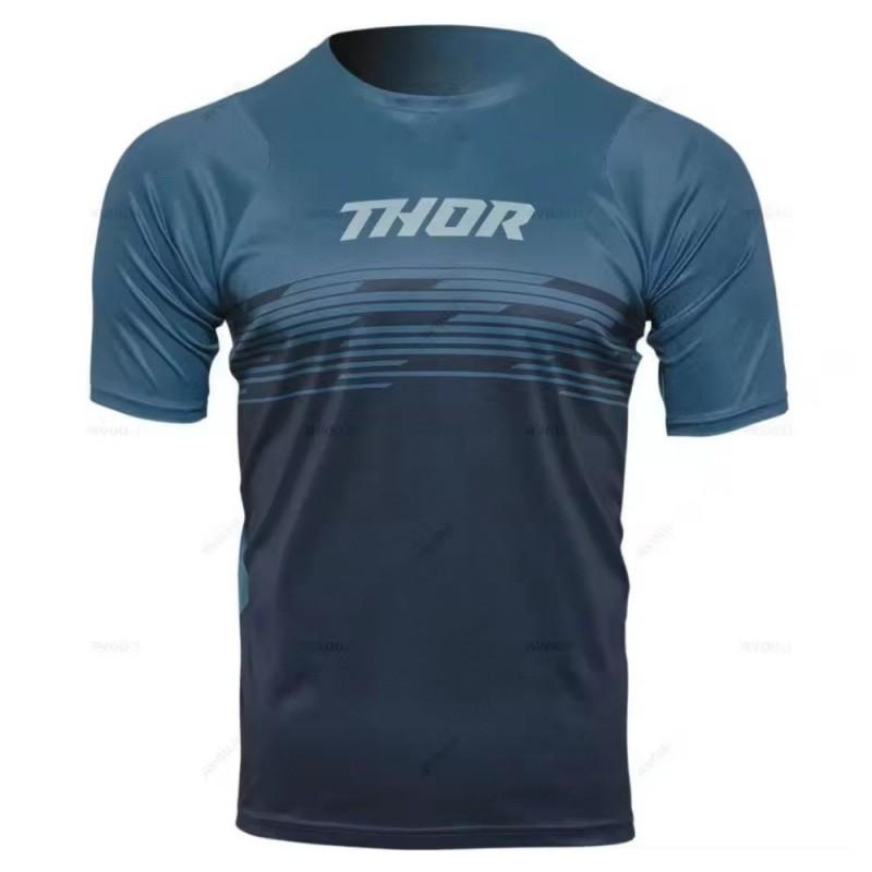 THOR Kurzarm MTB Trikot Schnelltrocknendes Radtrikot Herren Damen Mountainbike Motocross Top